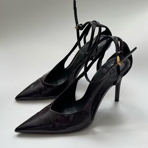 Burgundy Purple Pointed Toe Heels